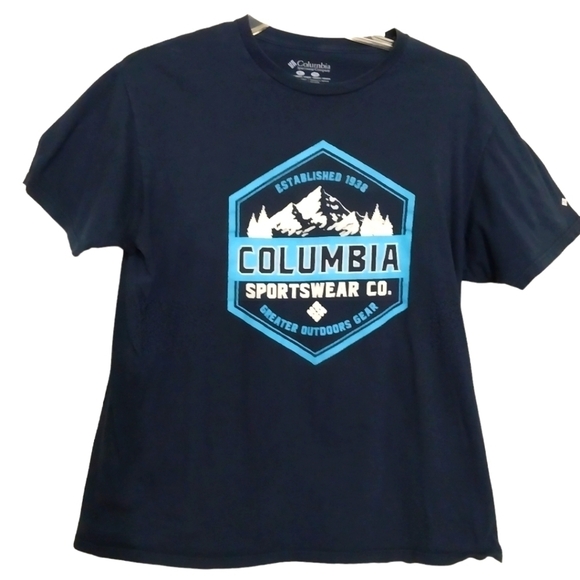 ✨Bogo FREE ✨Columbia Sportswear Company Blue Short Sleeve T-Shirt Sz XL - Picture 1 of 7